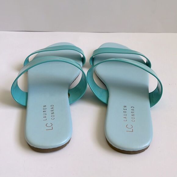 NWOT LC LAUREN CONRAD Turquoise Sandals Size 9 - Picture 2 of 7